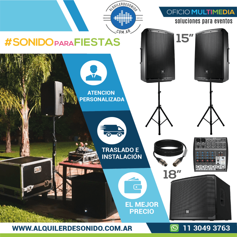Foto del Combo Sonido Pro Sub Low de OM Rental